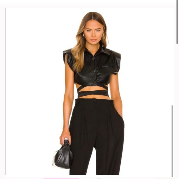 NonChalant the Label White Crop Top Cross Tie white size M - Picture 11 of 13